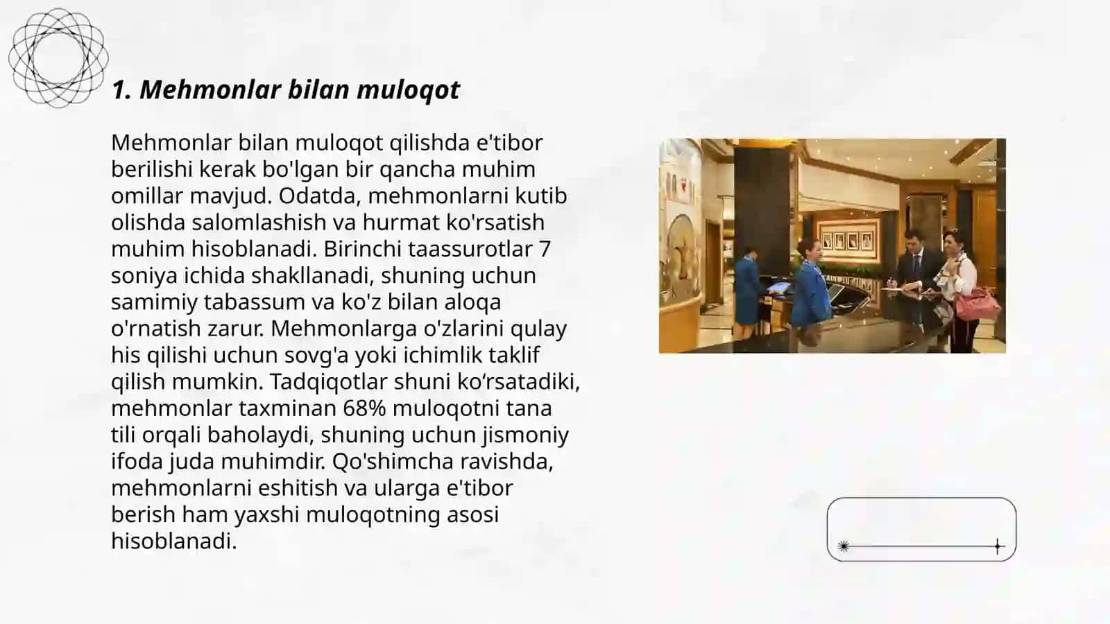 Mehmonxona front desk xodimi 3