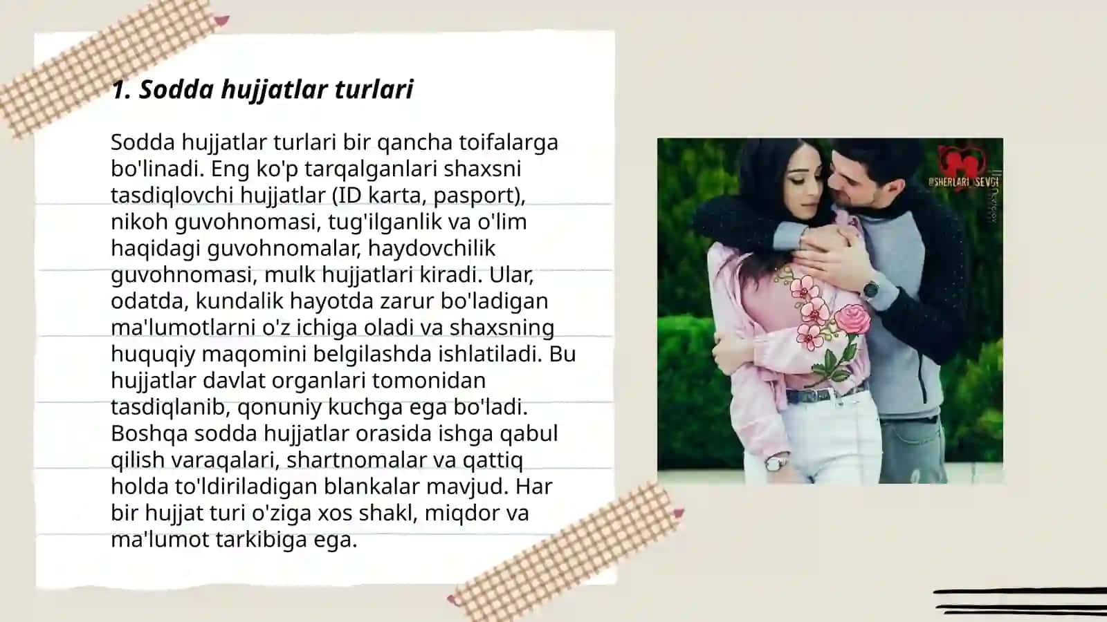 SODDA HUJJATLAR. MURAKKAB HUJJATLAR 3