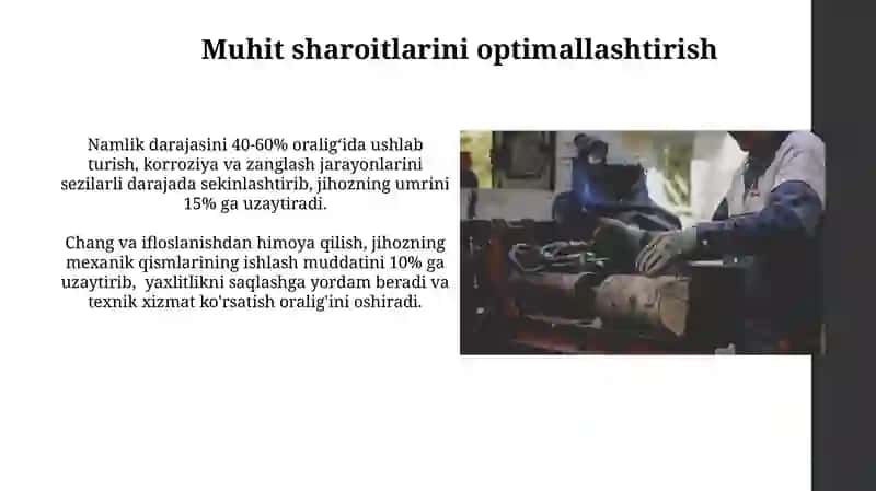 Tamirlash orasidagi jihozlarni ishlash muddatini oshiruvchi asosiy omillar 3