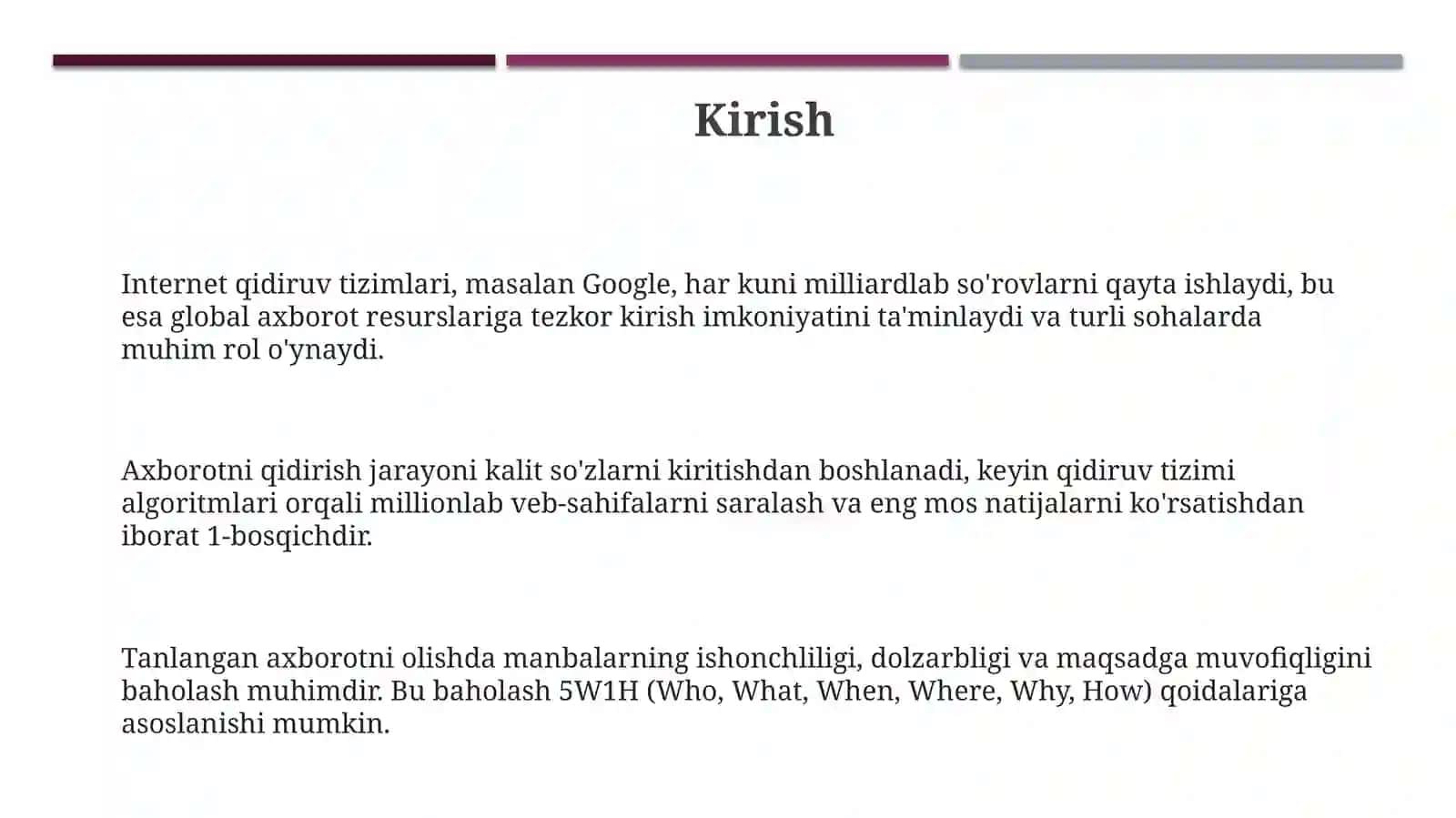 Internet qidiruv tizimida axborotlarni qidirish va tanlangan axborotlarni olish 3