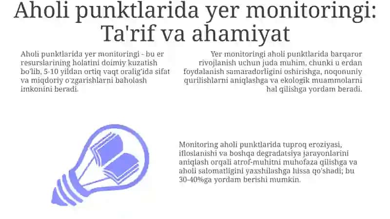 Aholi punktlarida yer monitoringini yuritish 3