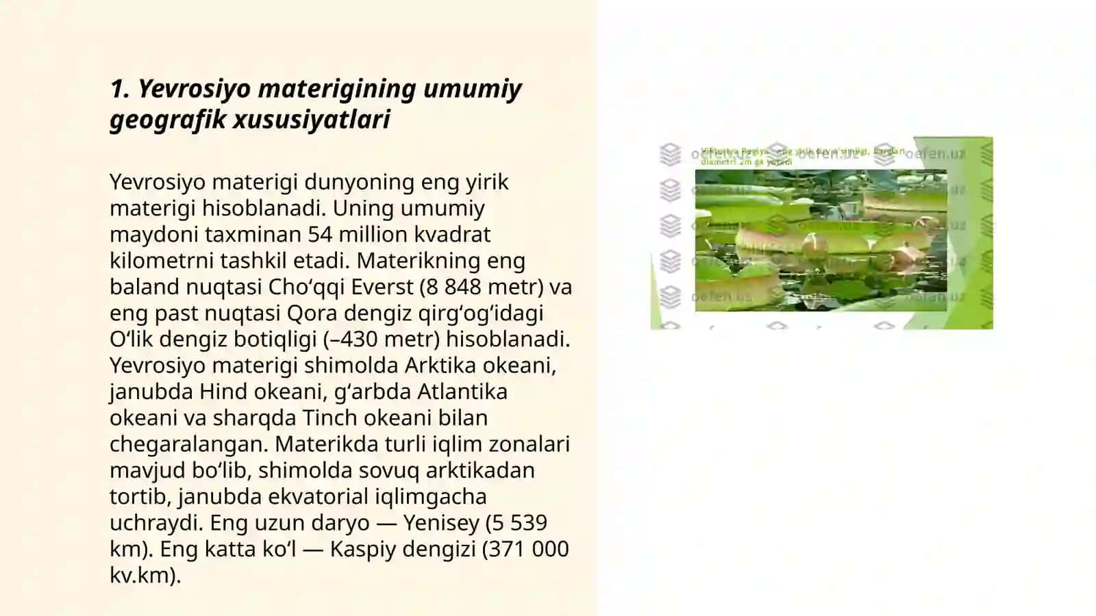 Yevrosiyo materigi geografik mintaqalari va landshaft zonalari 3