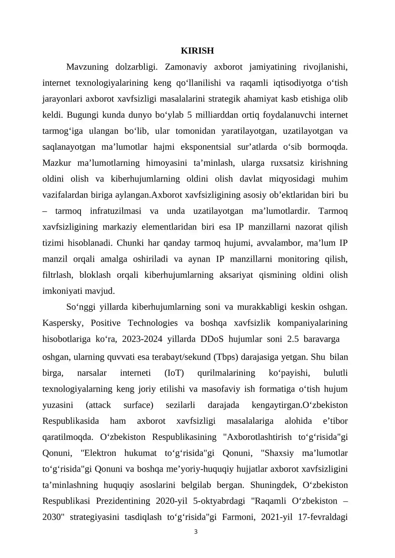 IP manzillarini nazorat qilish orqali tarmoq himoyasini ta’minlash 3