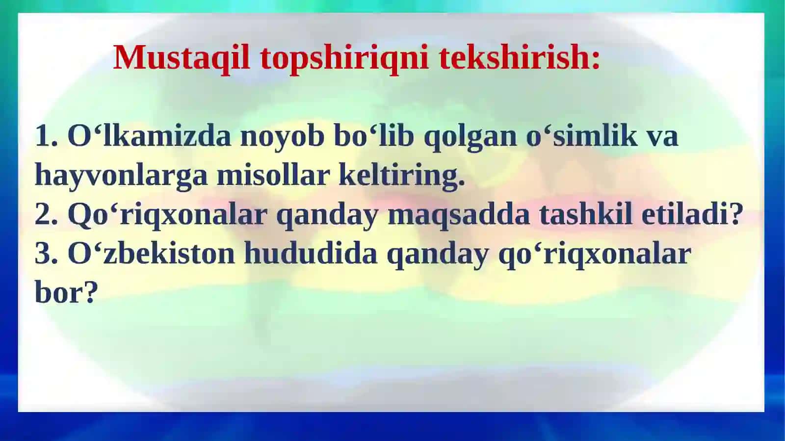 SUVLARNI MUHOFAZA QILISHNI O‘RGANISH 3