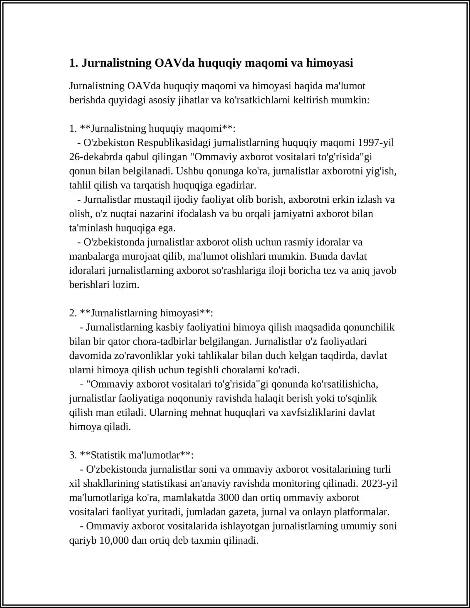 JURNALIST OAV FAOLIYATI SUBYEKTI SIFATIDA 3