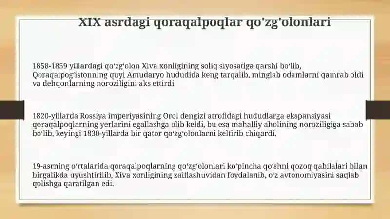Qoraqalpoqlarning XIX asrdagi qoʻzgʻolonlari 3