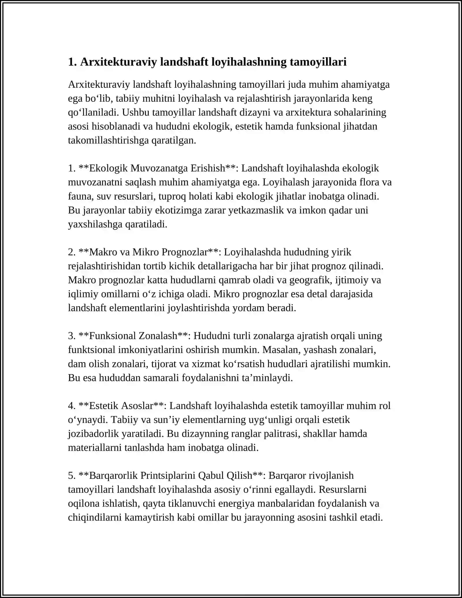 AVTOMOBIL YOʻLLARI LOYIHALASH BOSQICHLARIDA ARXITEKTURAVIY LANDSHAFT METODIKASI 3