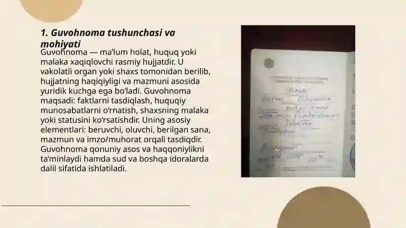 Guvohnoma haqida 3