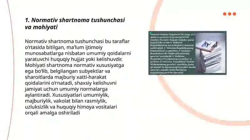 Normativ shartnomalar va uning xususiyatlari 3