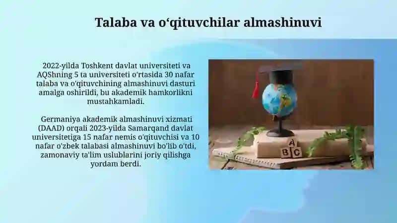 Xalqaro tadqiqotlarning Oʻzbekiston ta'lim tizimidagi qoʻllanilishi 3