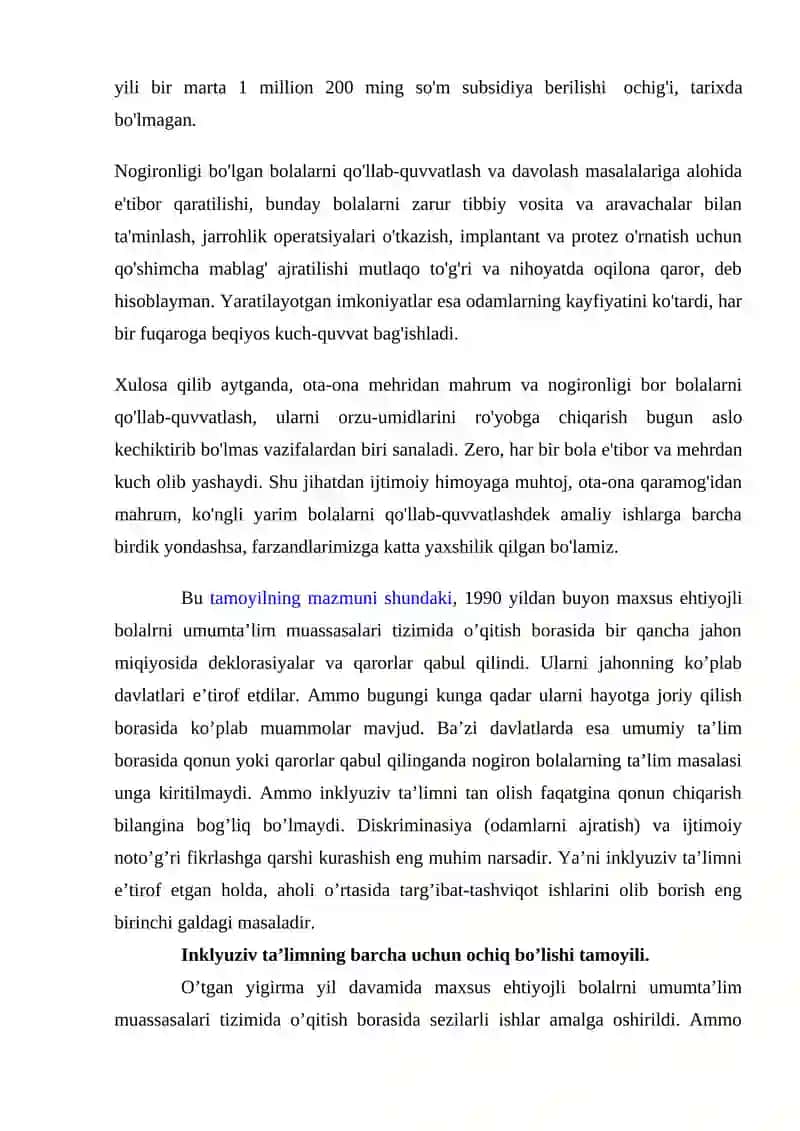 Davlat ijtimoiy siyosati tamoyillari bolalar manfaati yoʻlida 3