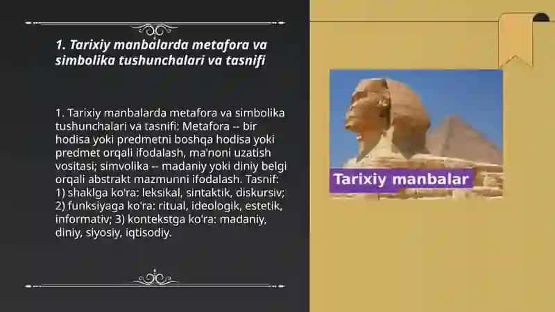 Tarixiy manbalarda metaforik va simvolik ifodalar 3