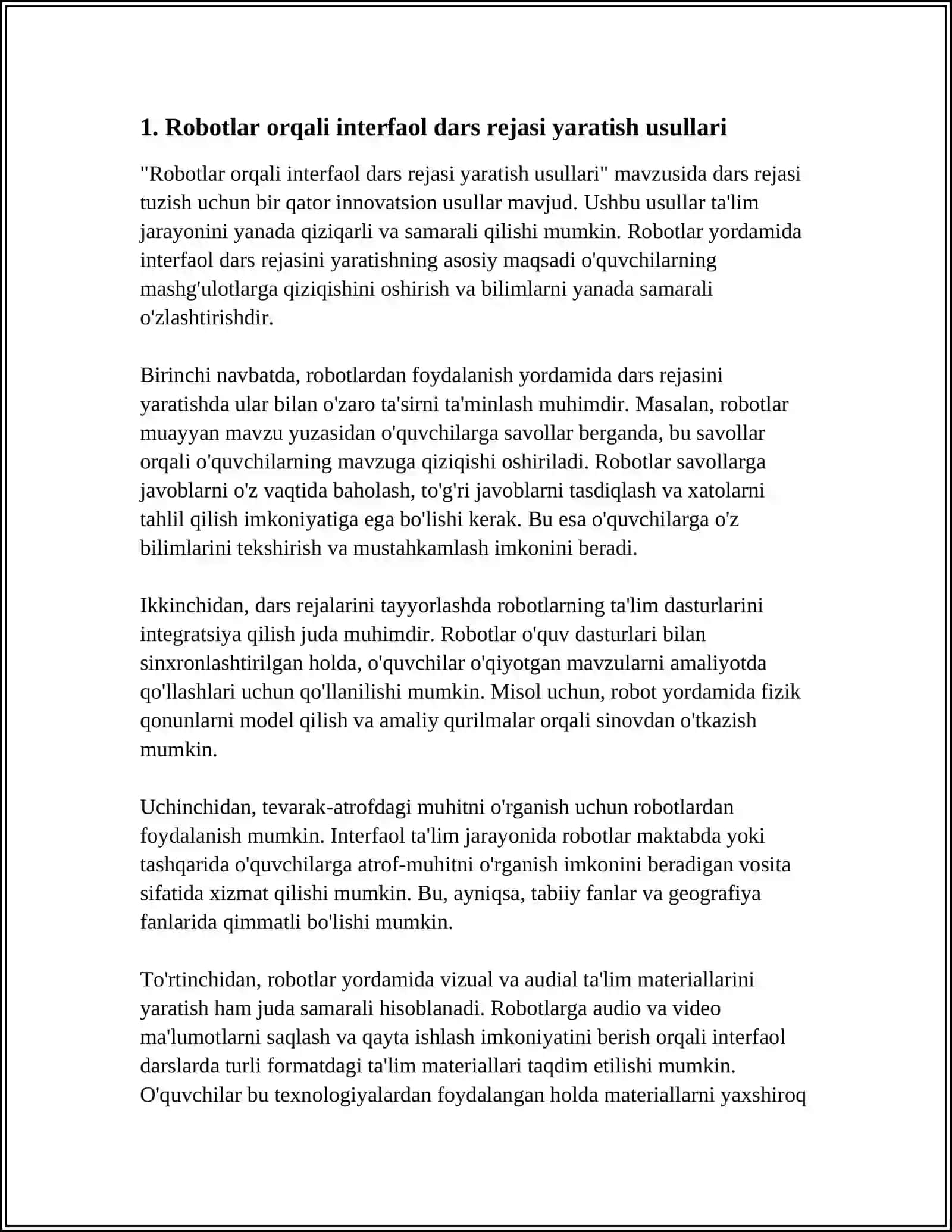 ROBOTLAR YORDAMIDA TA'LIM JARAYONINI INTERFAOL QILISH USULLARI 3