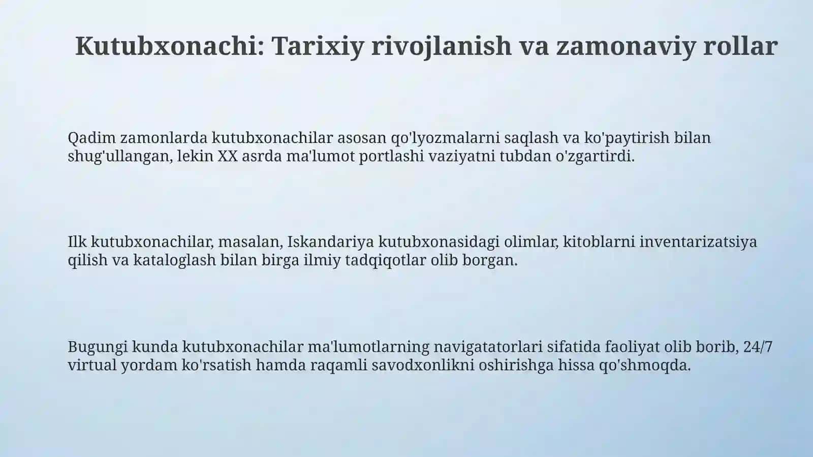 Kutubxonachi: Tarixiy ildizlardan zamonaviy rollargacha 3