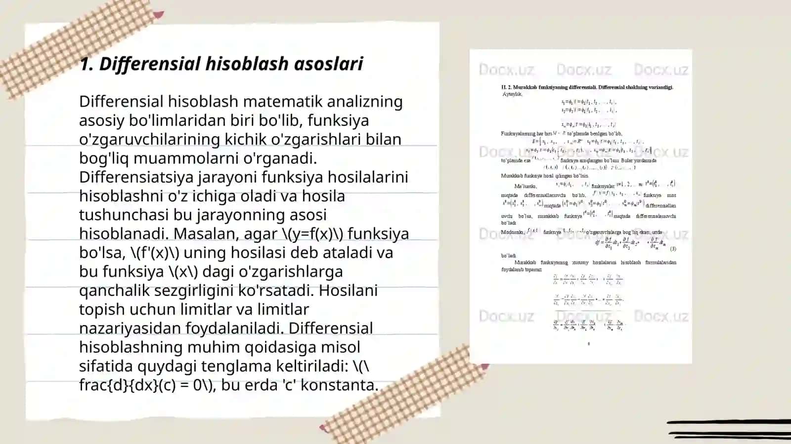 Differentsiallardan taqribiy hisoblashlardan foydalanish va uning amaliy masalalarga taqbiqi 3