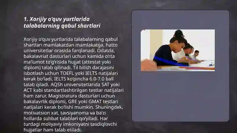 Xorijiy o'quv yurtlari 3