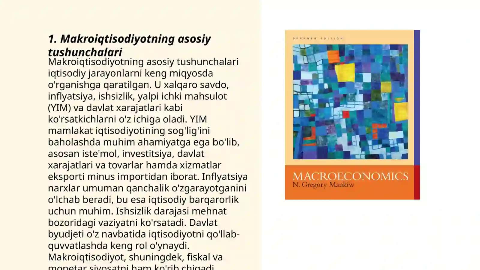 Makroiqtisodiyotning asosiy tushunchalari 3