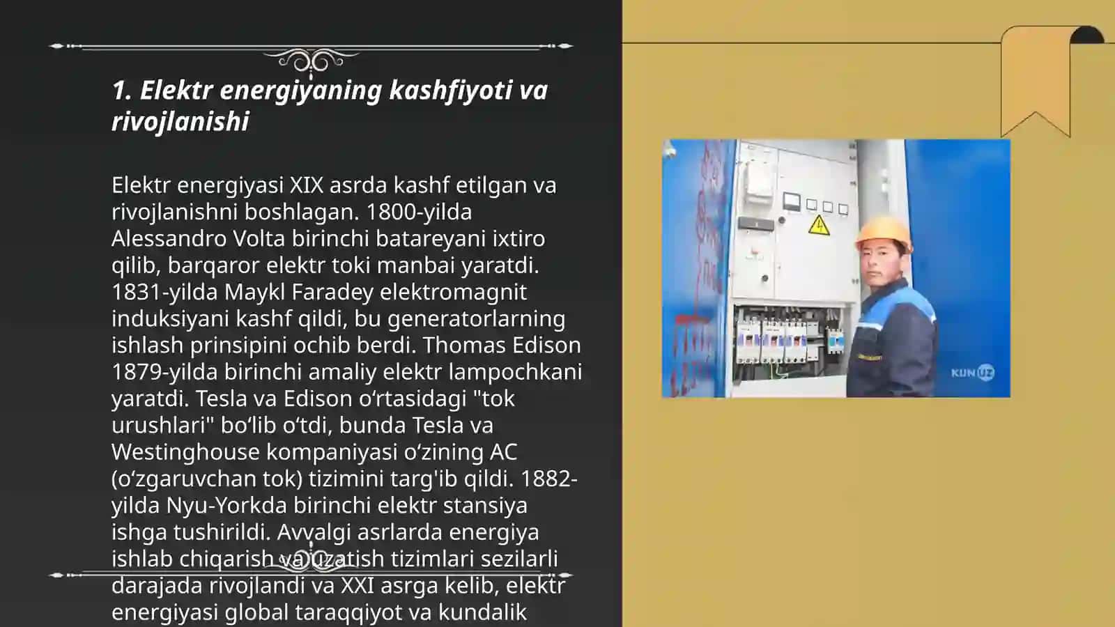 Elektr energiya tarixi va kelajagi 3