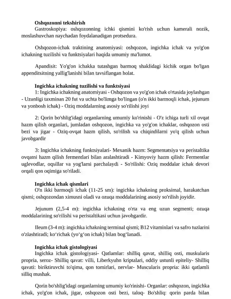 Qorin BoʻShligʻIdagi A'Zolarning Umumiy KoʻRinishi 3