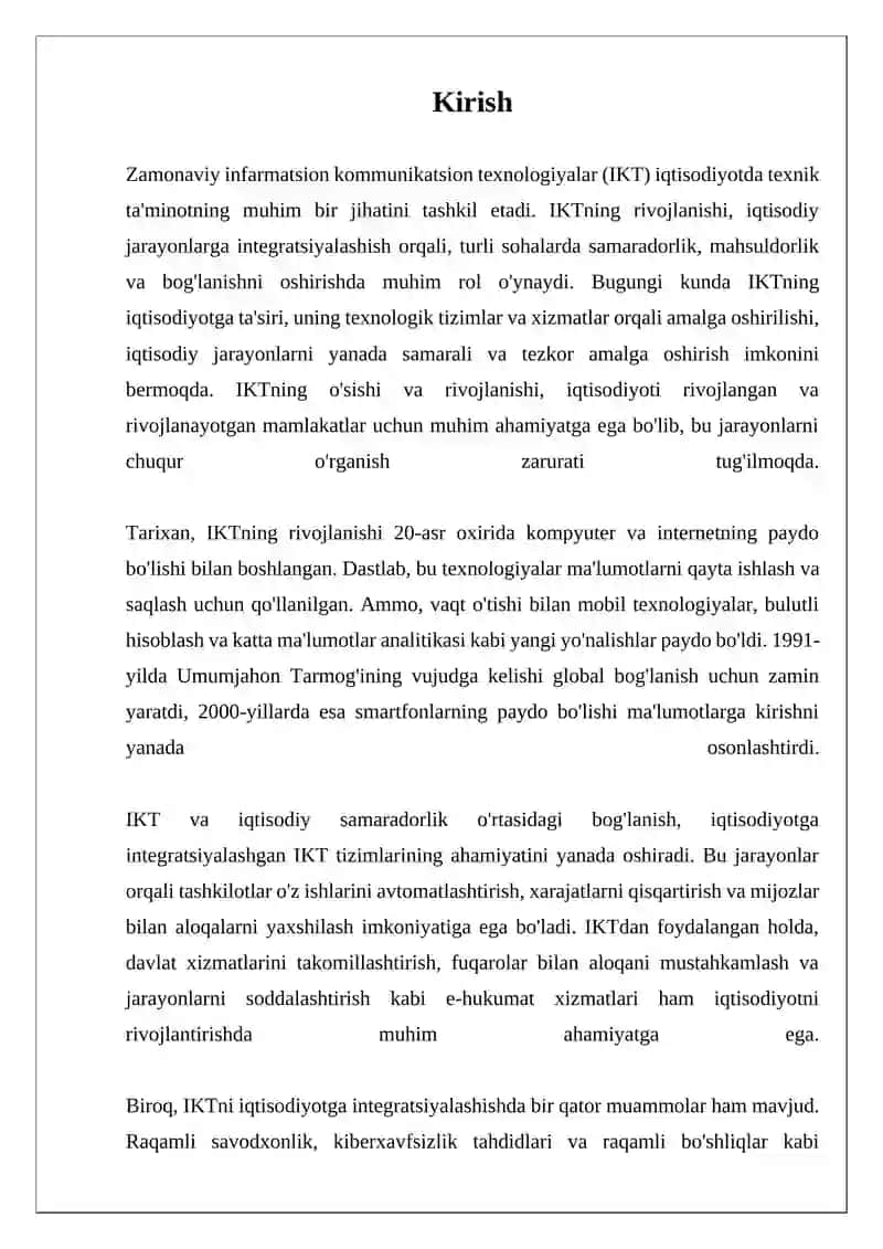 MUSTAQIL ISH IQTISODIYOTDA ZAMONAVIY INFARMATSION KOMMUNIKATSION TEXNOLOGIYALARNING TEXNIK TAMINOTI 3