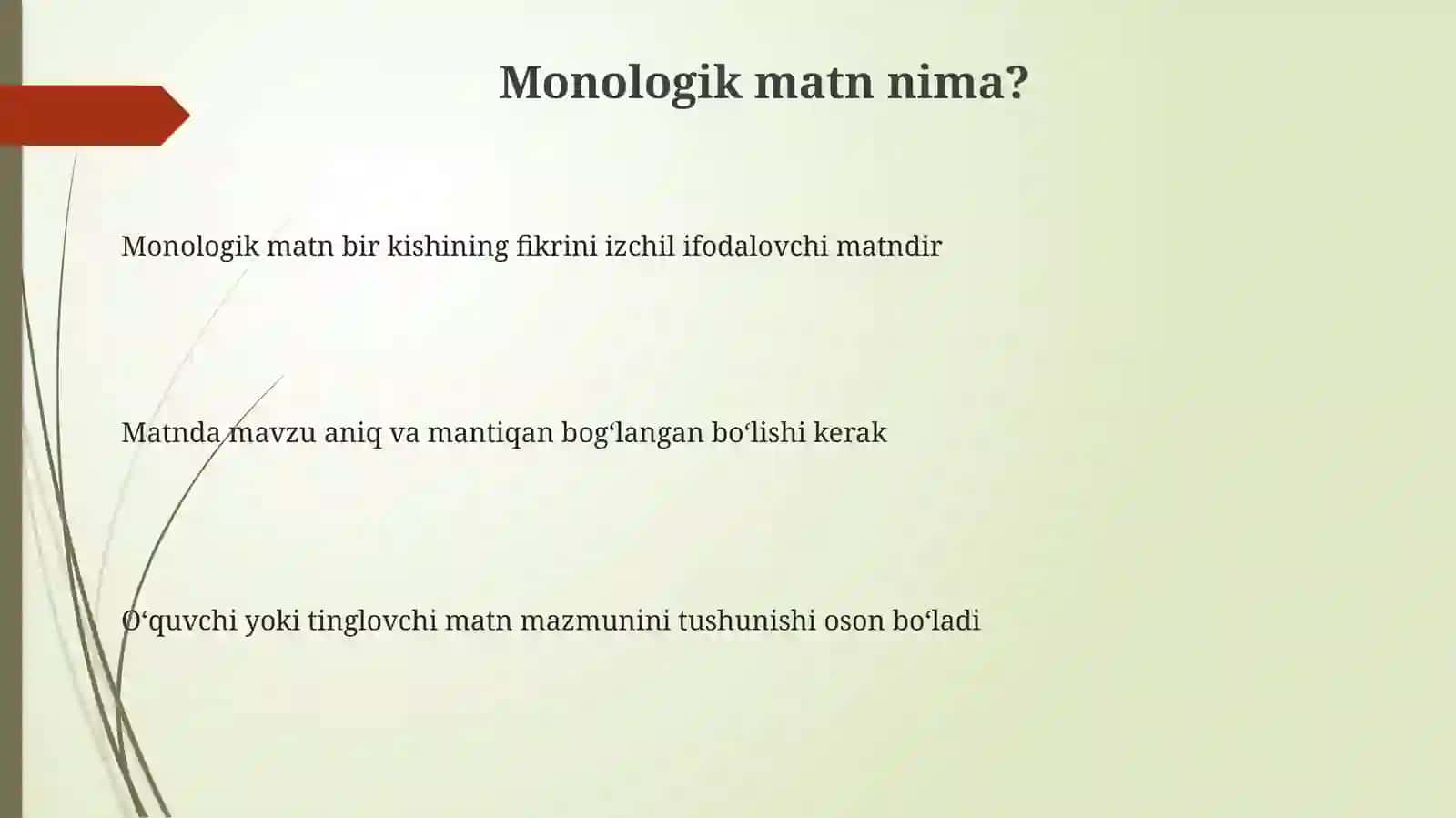 Monologik matn izchilligi va ohang 3