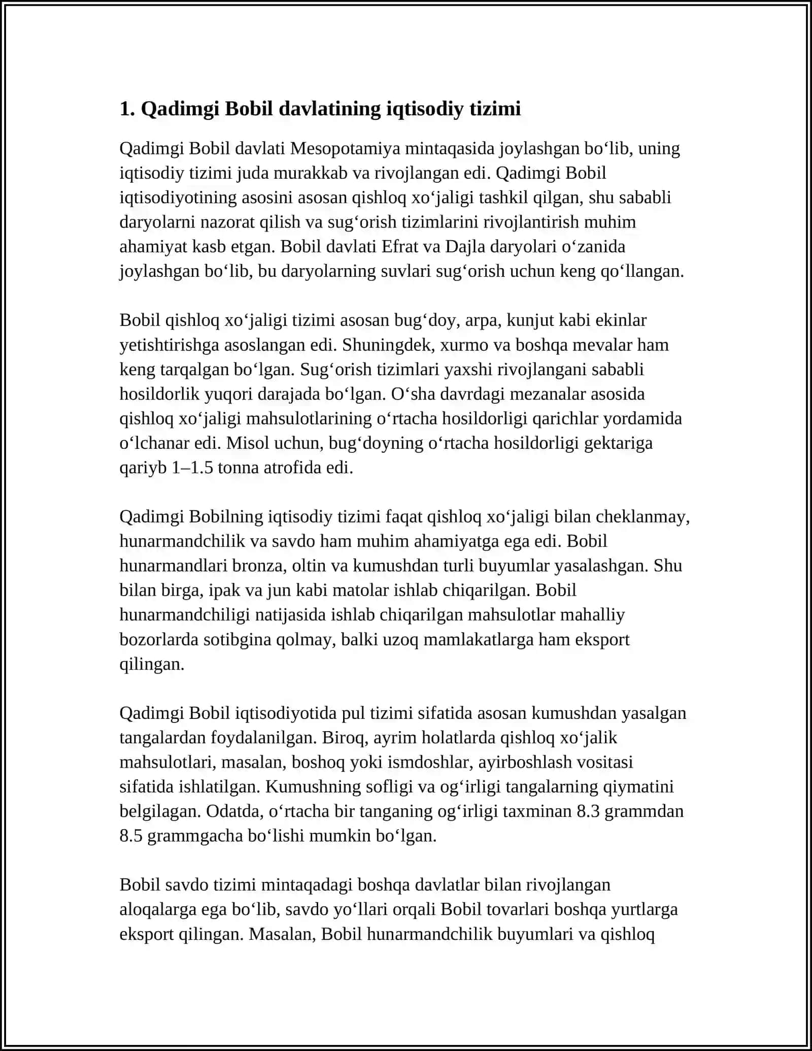 Qadimgi Bobil Davlati Iqtisodiy Tizimi 3