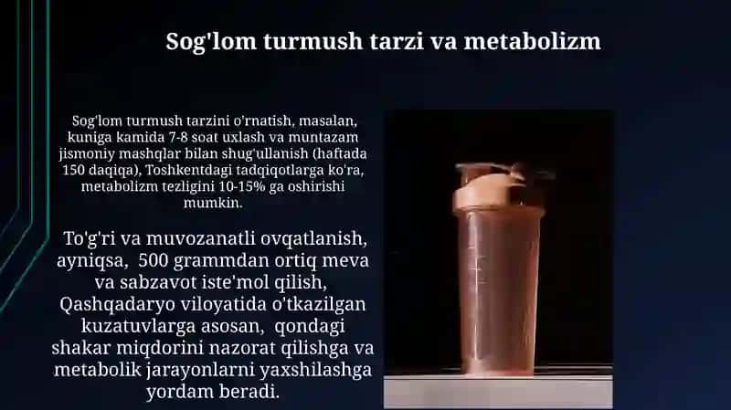 Sog'lom turmush tarzi va metabolizm 3