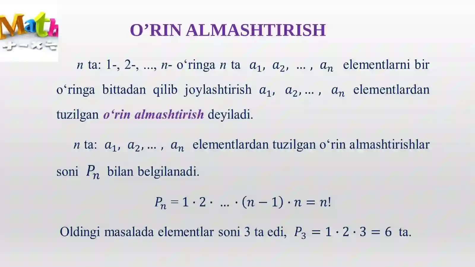 Algebra fanidan 7-sinf uchun ochiq dars ishlashmasi 3