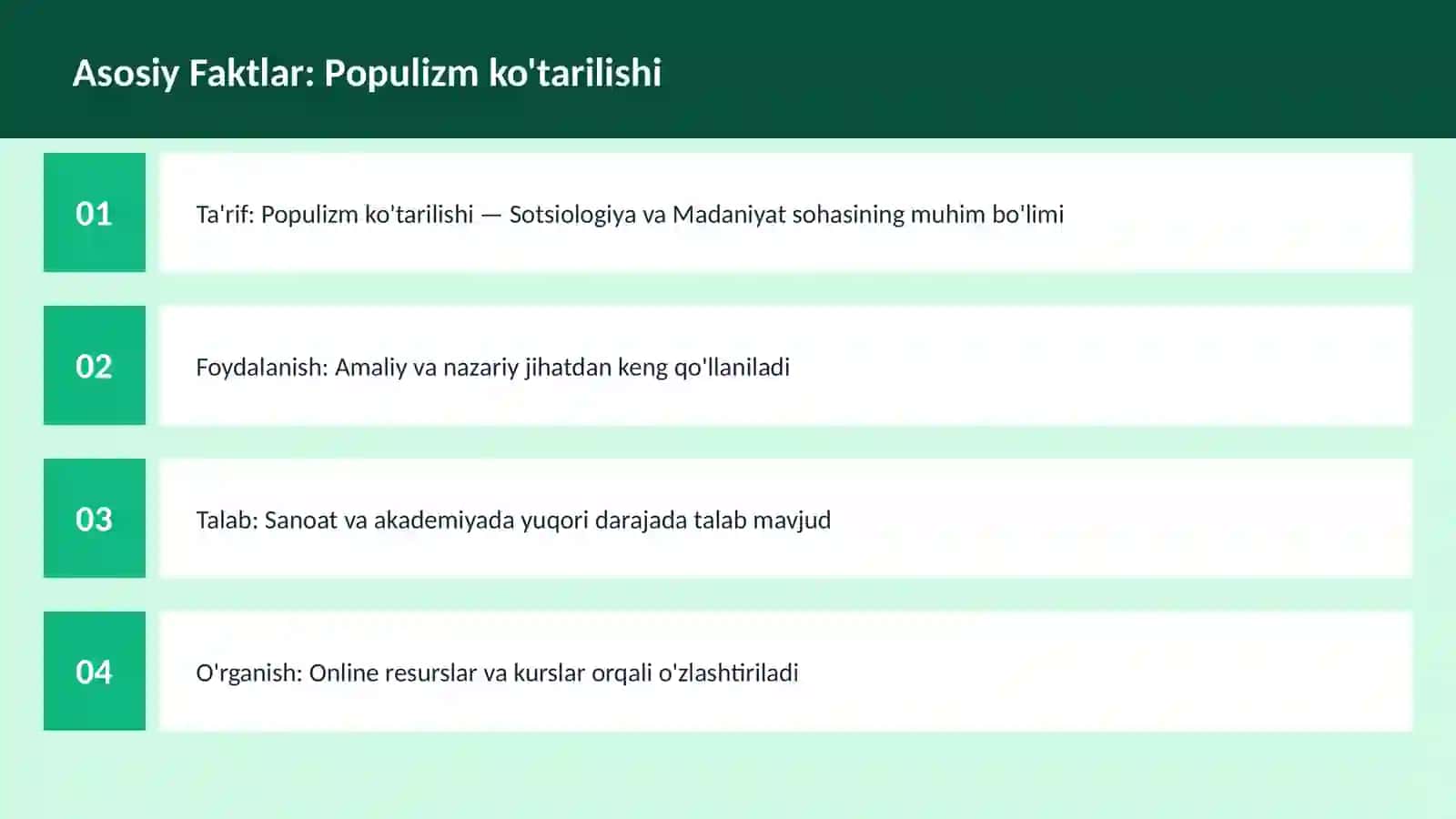 Populizm ko'tarilishi 3