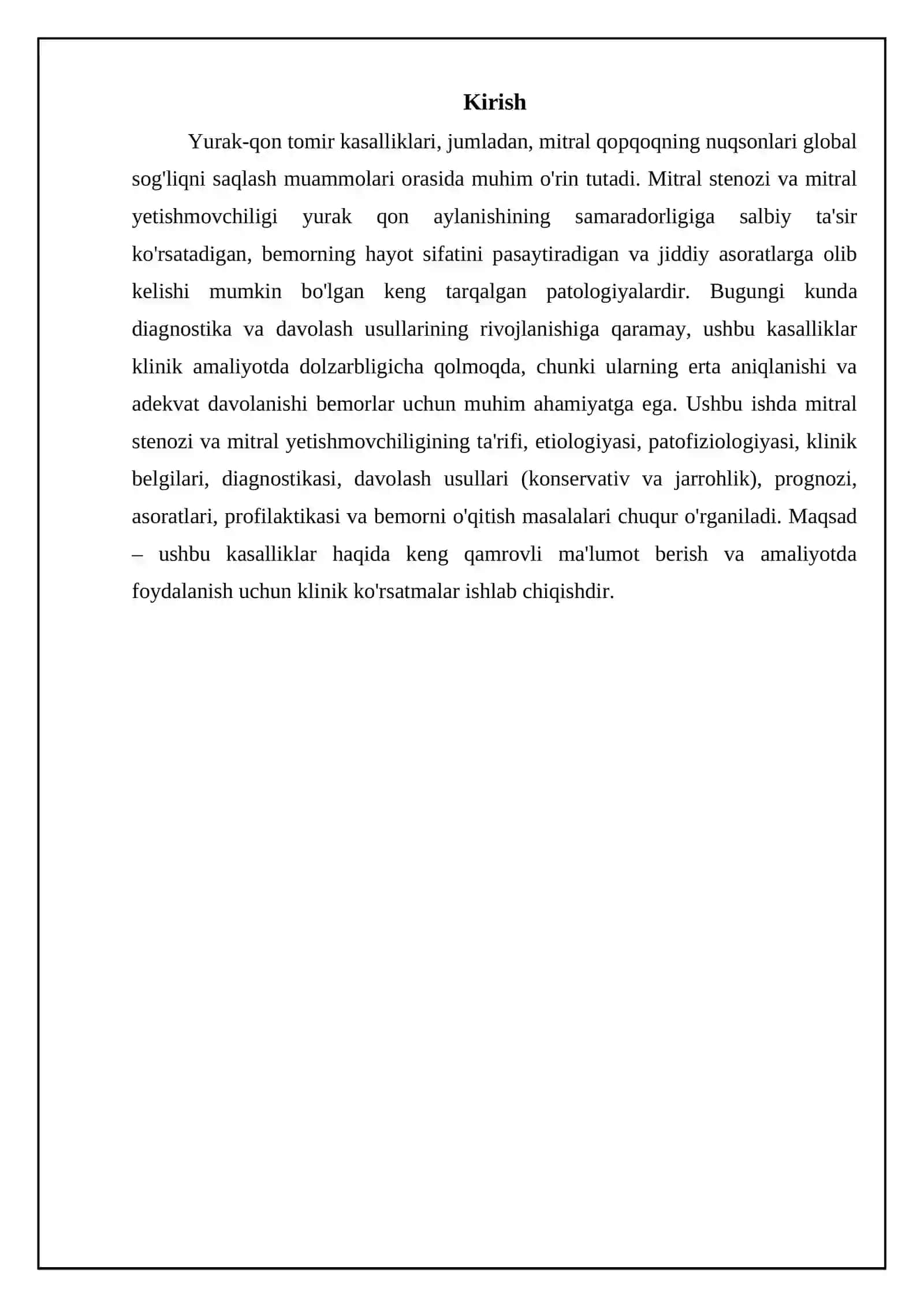 Yurak-qon tomir tizimi nuqsonlari: Mitral teshik torayishi, mitral qopqoqlar yetishmovchiligi 3
