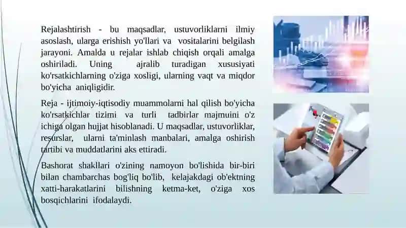IJTIMOIY-IQTISODIYRIVOJLANISHNIDASTURLASH,PROGNOZLASHTIRISHVAREJALASHTIRISH 3