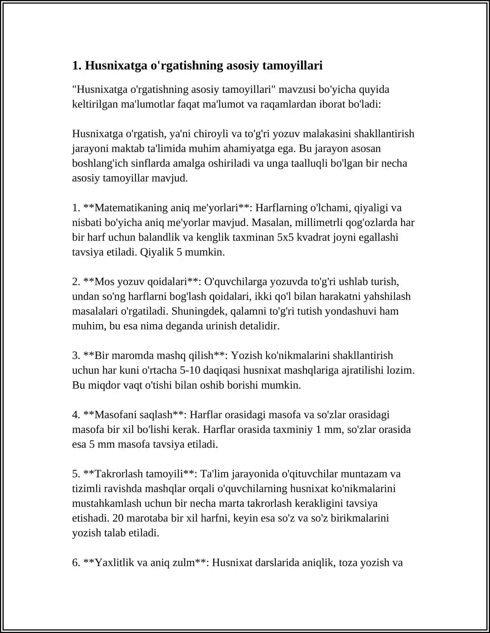 BOSHLANG'ICH SINF O'WUVCHILARINI HUSNIXATGA O'RGATISH MUAMMOLARI 3