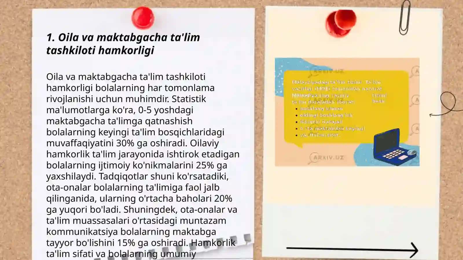 Maktabgacha ta'lim tashkilotining oila bilan ishlash shakillari 3