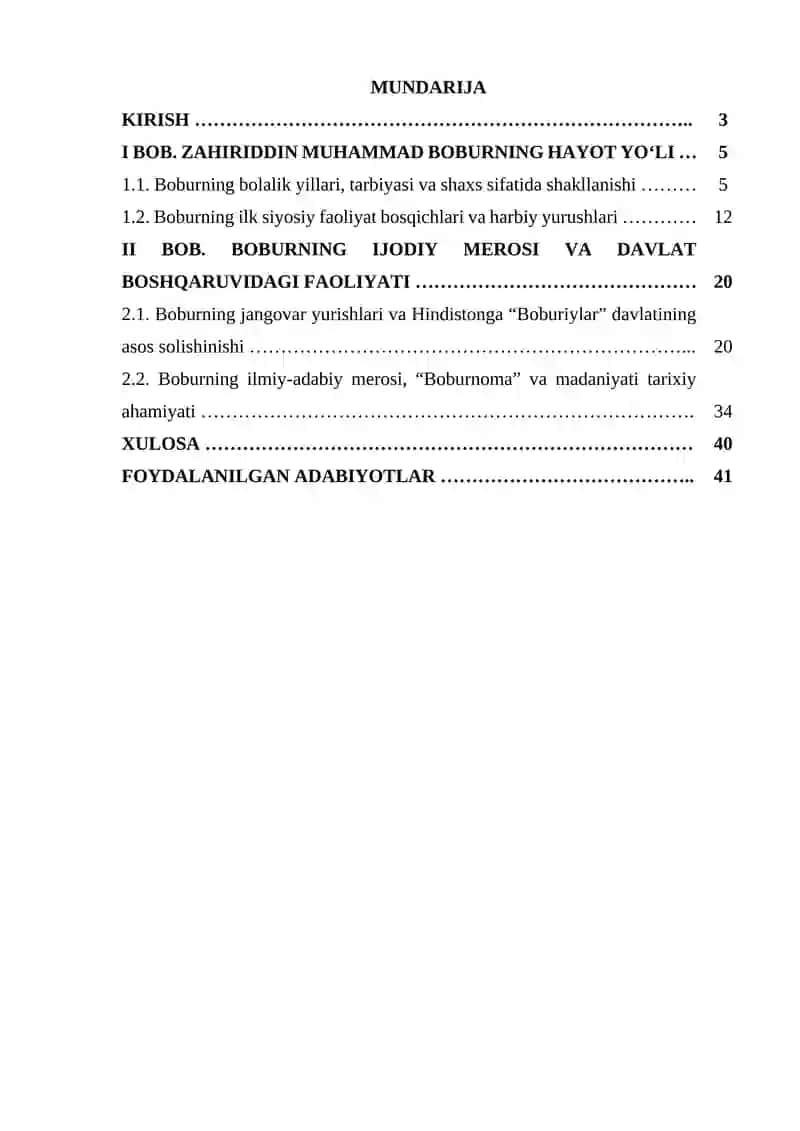 Zahriddin Muhammad Boburning hayoti va faolyati 3