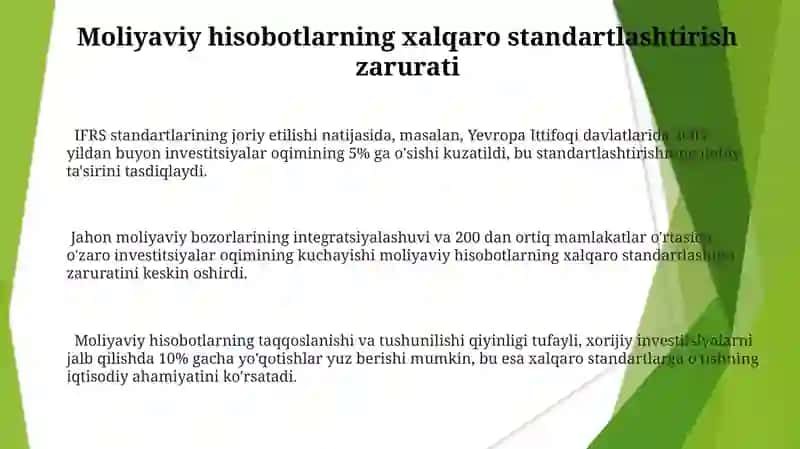 Moliyaviy hisobotni xalqaro standartlashning zarurati shartlari va evolutsiyasi 3