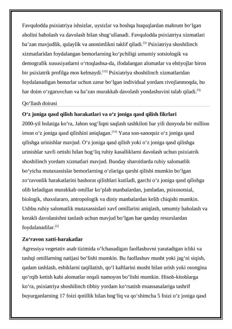 Favqulodda psixiatriya 3