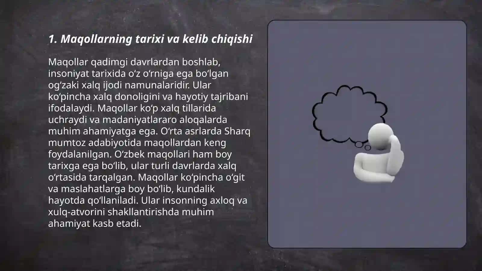 Maqolalar, topishmoqlar, olqish va qargʻishlar tizimi 3