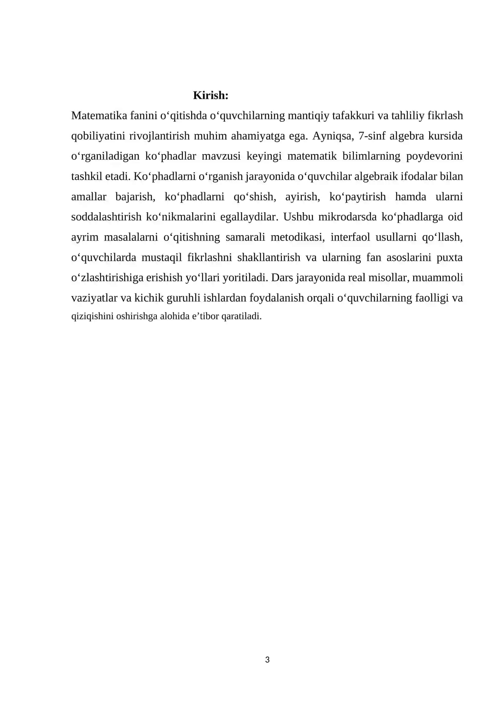 Matematika va Informatika - 7-sinfda kophadlarga oid ba'zi masalalarni o'qitish metodikasi 3