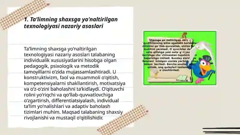 Taʼlimning shaxsga yoʻnaltirilgan texnologiyasi 3