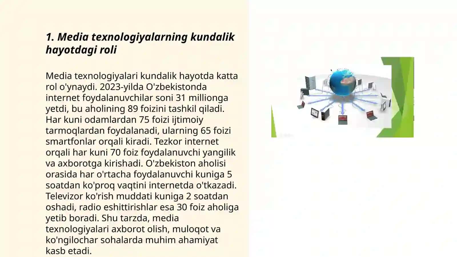 Media texnalogiyalar kundalik hayotda. Virtual o'yinlarning asoslari 3