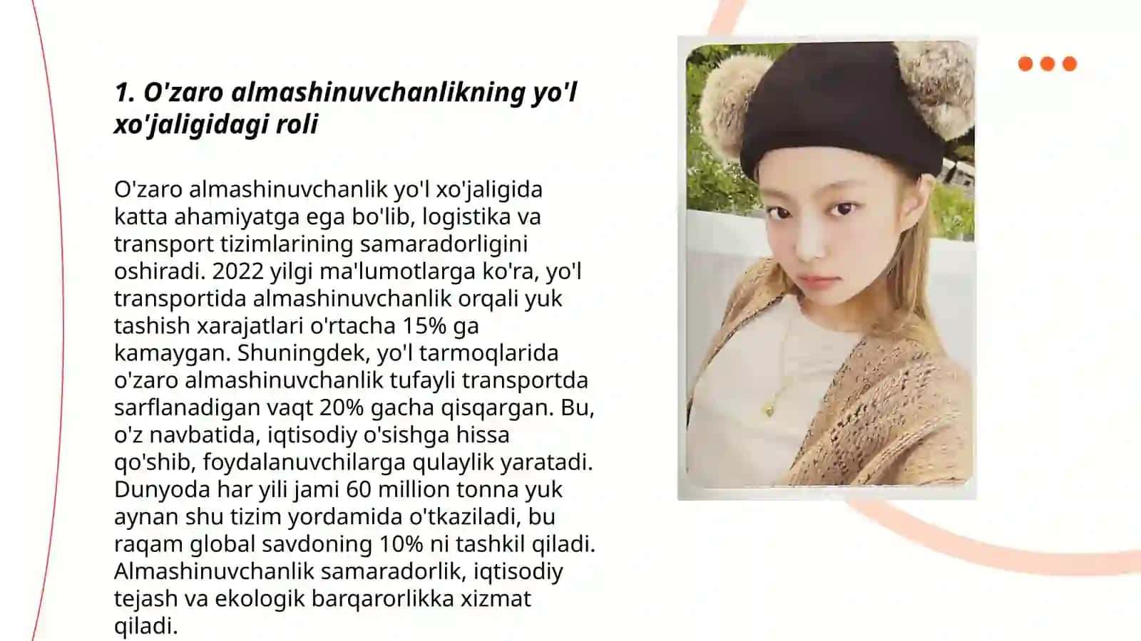O'zaro almashinuvchanlikni yo'l xo'jaligiga joriy etish 3