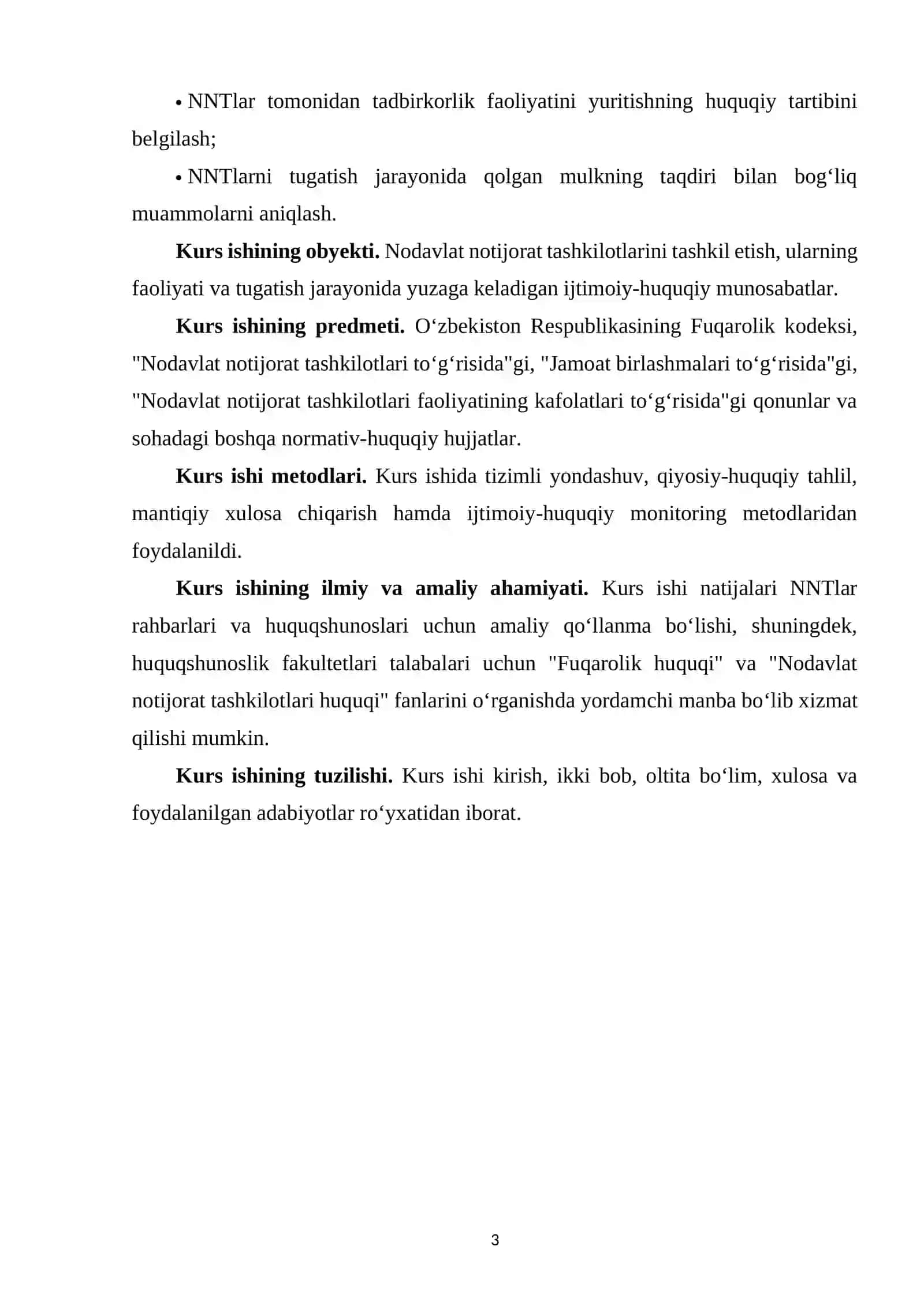 NODAVLAT NOTIJORAT TASHKILOTLARINING FUQAROLIK HUQUQIY HUSUSIYATLARI 3