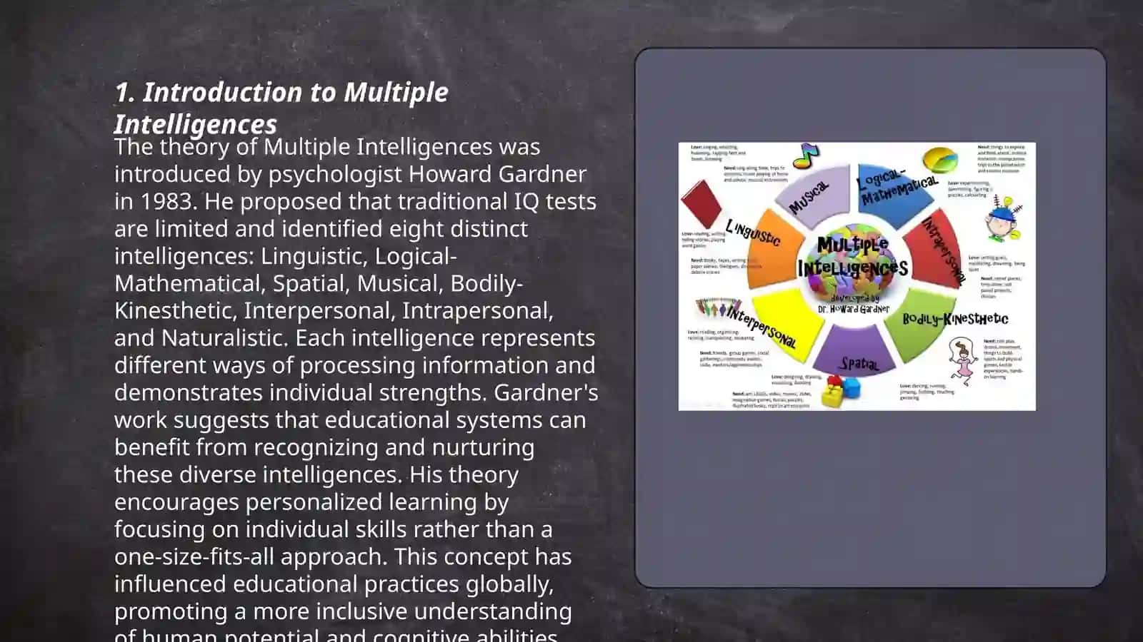 The theory of multiple intellegences reference article 3