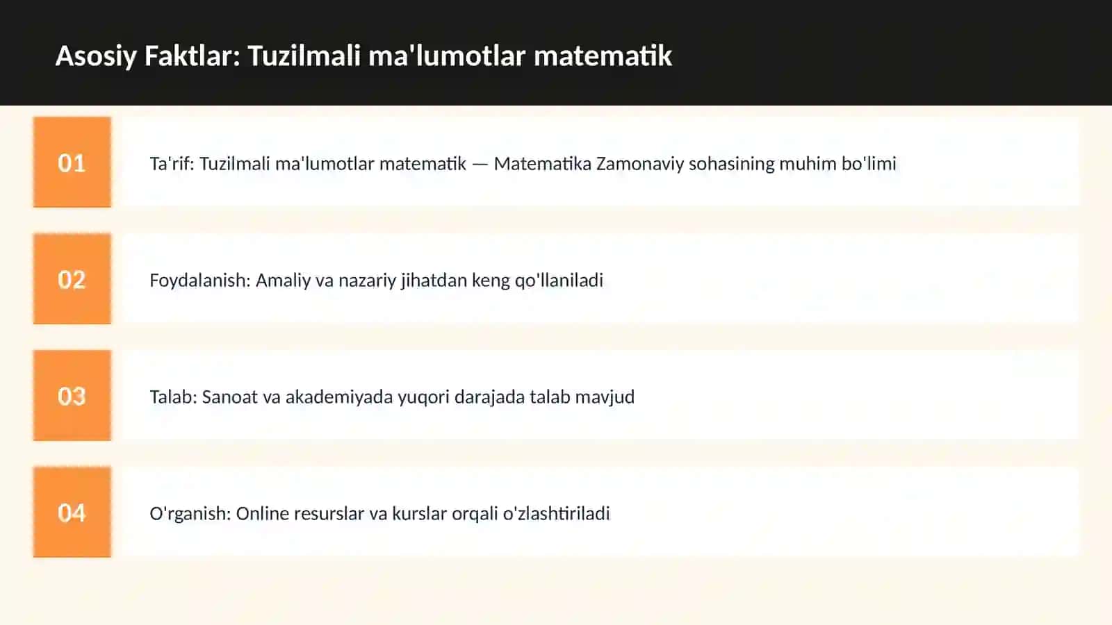 Tuzilmali ma'lumotlar matematik 3