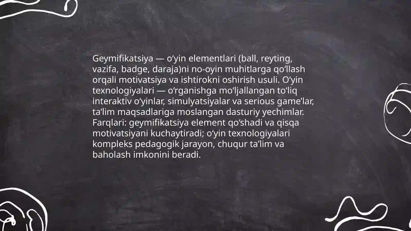 Geymifikatsiya va ta’lim jarayonida o‘yin texnologiyalarini qo‘llash tamoyillari 3