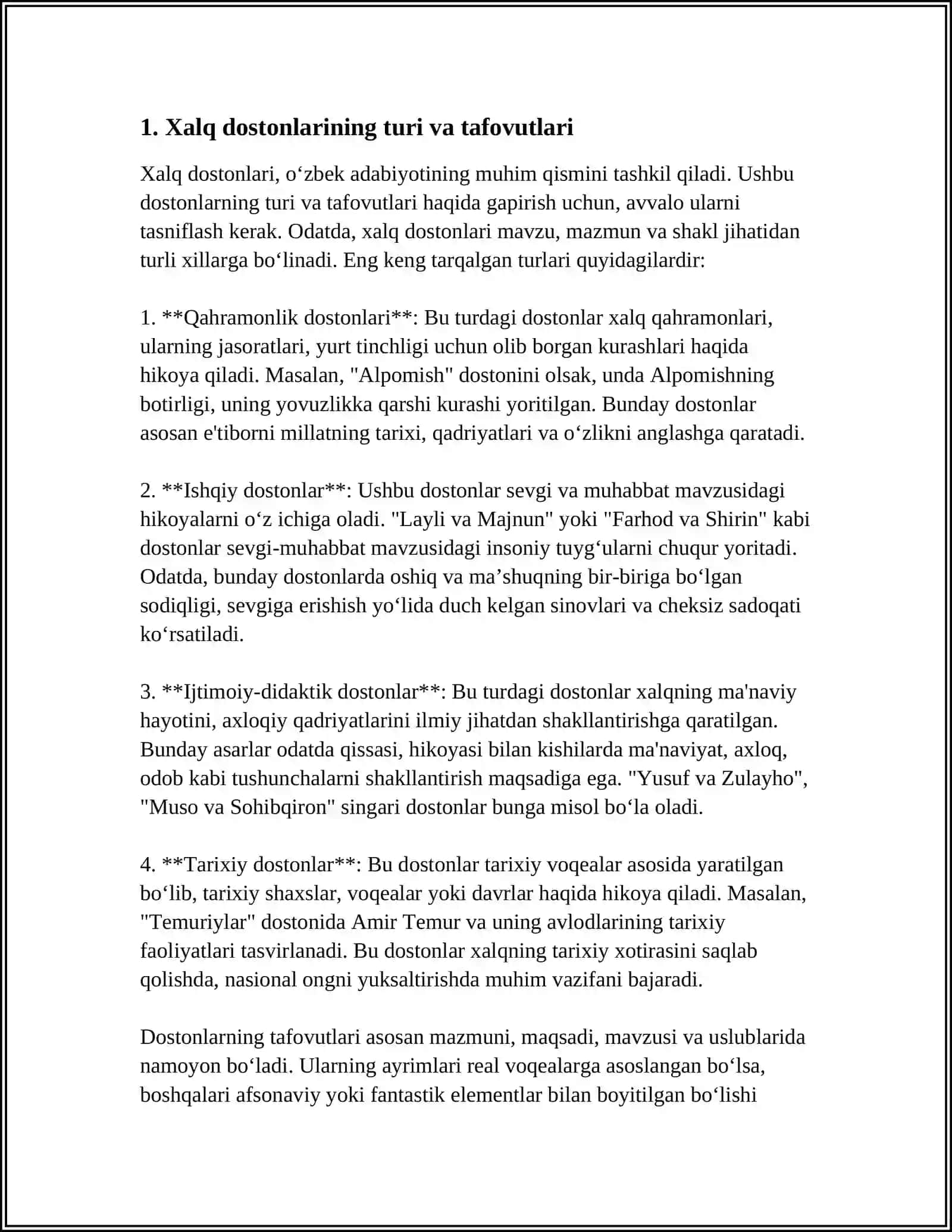XALQ DOSTONLARINING VARIANTLARI HAQIDA 3