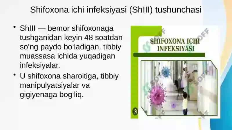 Shifoxona ichi infeksiyasi. Xirurgiyada OITS va KOVID-19 muammolari. 3