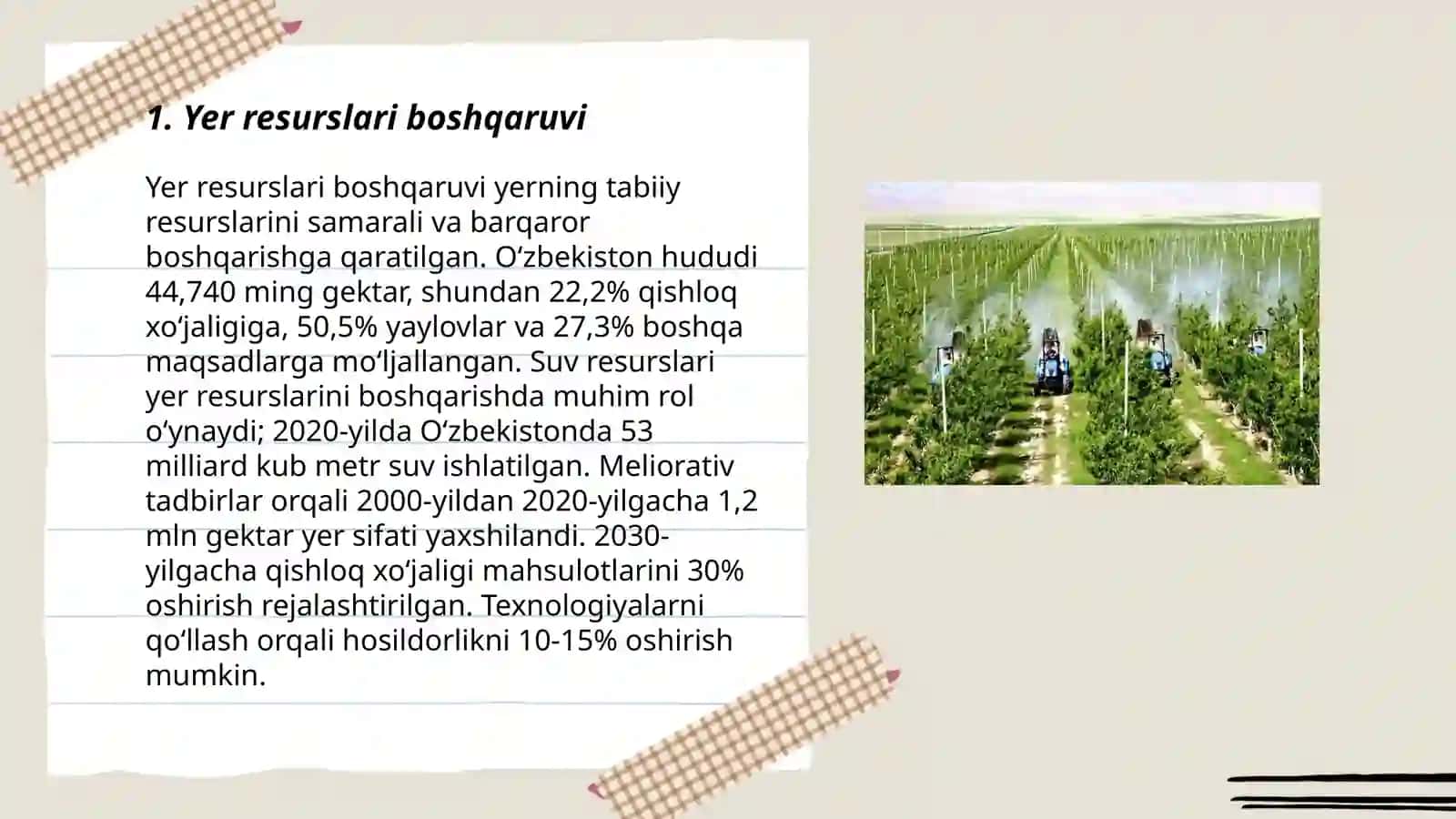 Agrosanoat majmuasida yer va suv resurslari 3