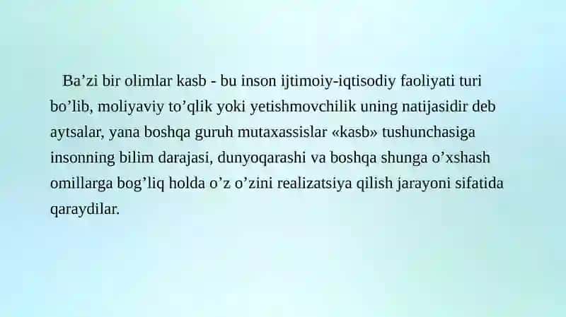 Kasbiy ma'naviyat fanini o'rgaanishning dolzarb muammolari 3