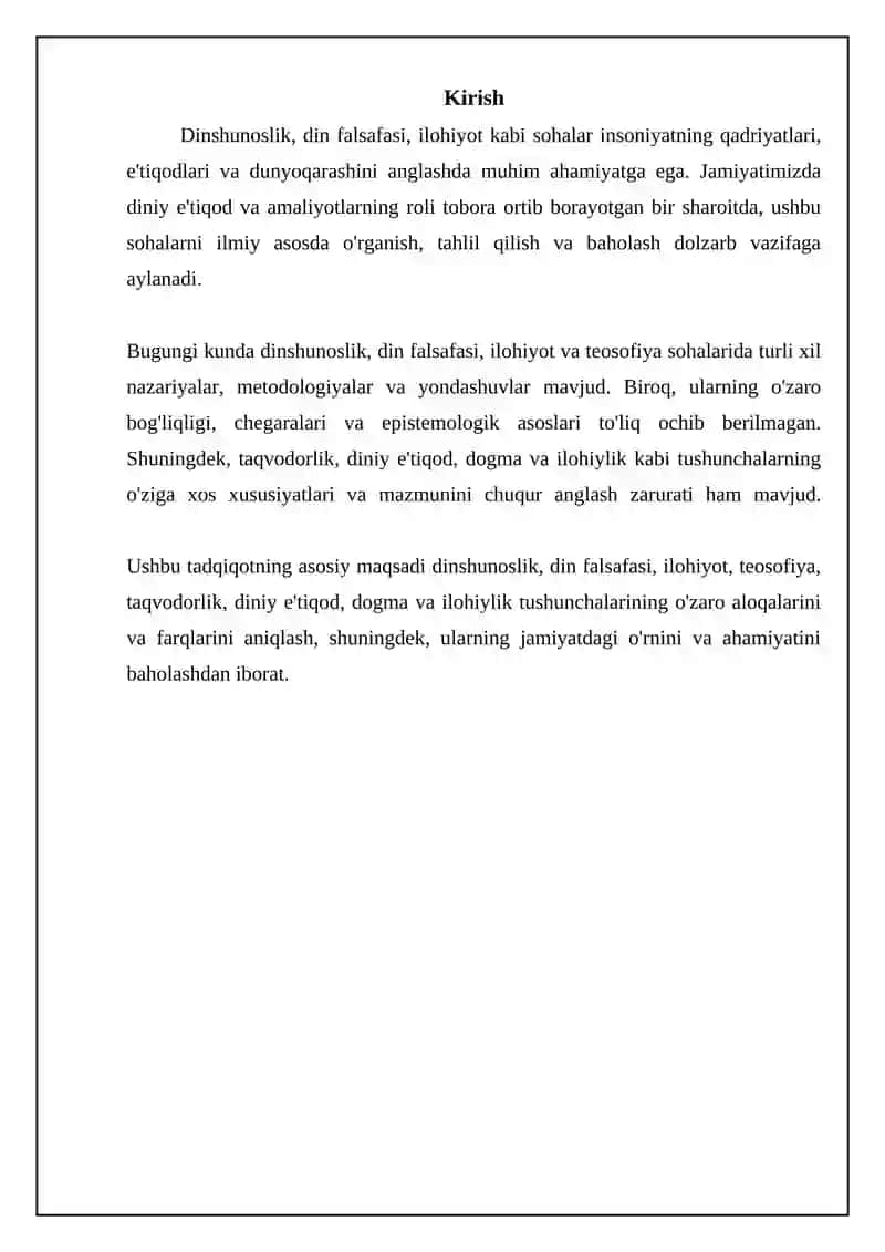 Dinshunoslik va Din Falsafasi: Asosiy Tushunchalar 3